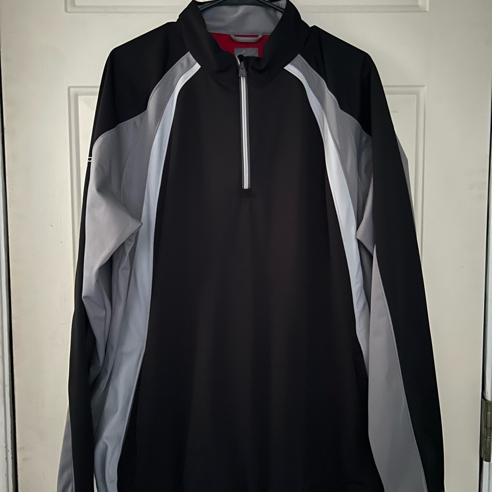 Greg Norman Collection Black and Gray Windbreaker